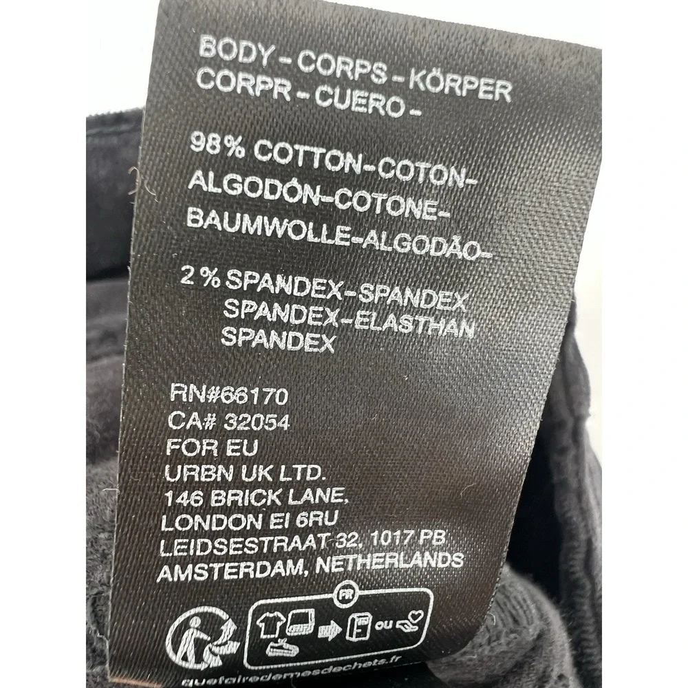 Free People Jayde Corduroy Flare Jeans Black High Rise Bell Bottom‎ Y2K Size 27